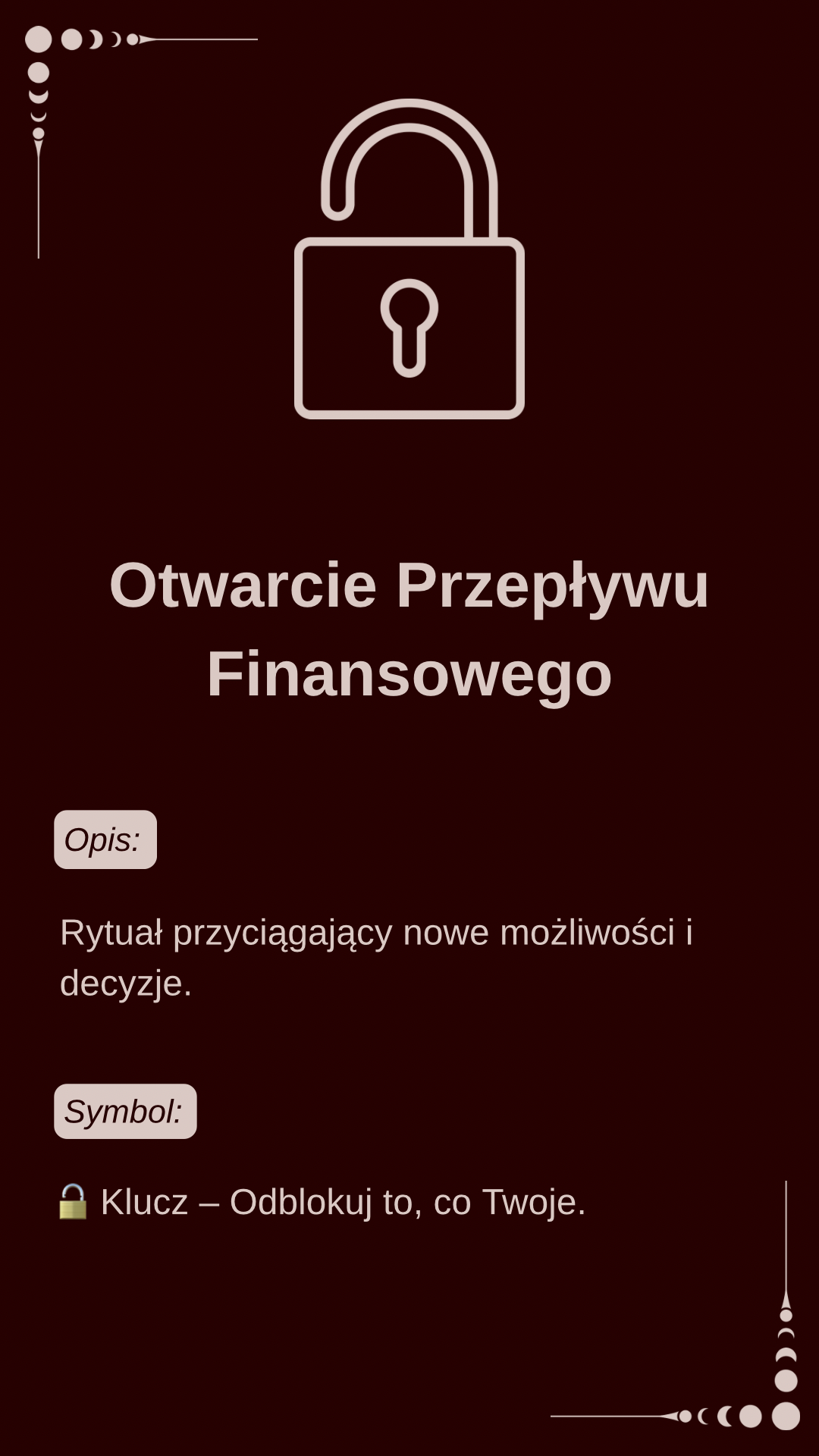 Opening of financial flow